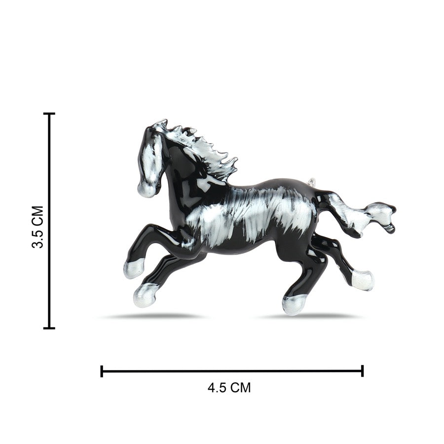 Black Galloping Horse