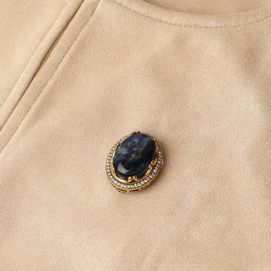 Blue Stud Brooch