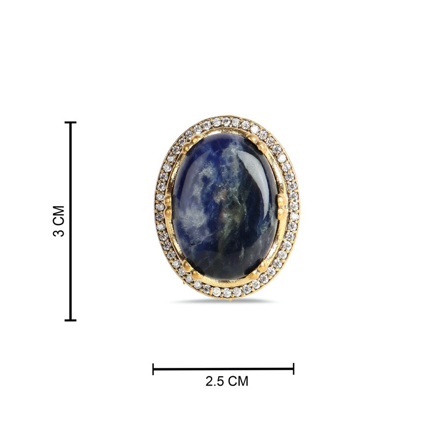 Blue Stud Brooch
