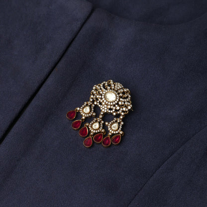 Polki Tassle in Ruby