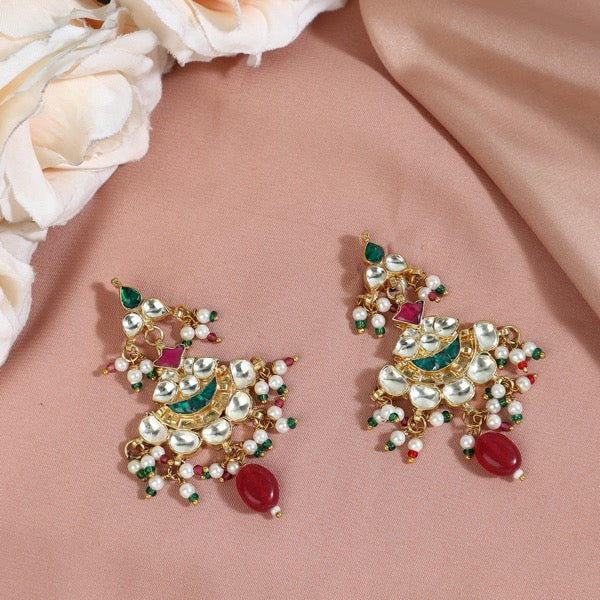 Neeza Earrings in Polki