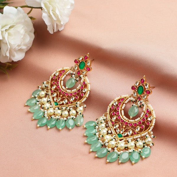 Zohra Pachi Ahmedabadi Kundan Earrings