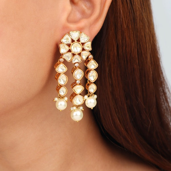 Ziya Polki Tassle Earrings