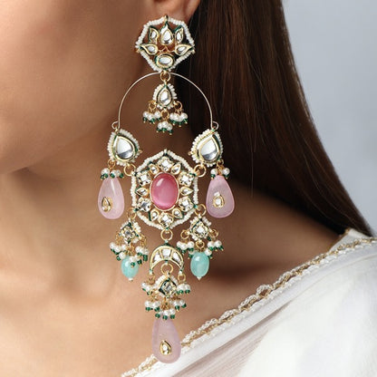 Shazia Chand Baali in Mint and Pink