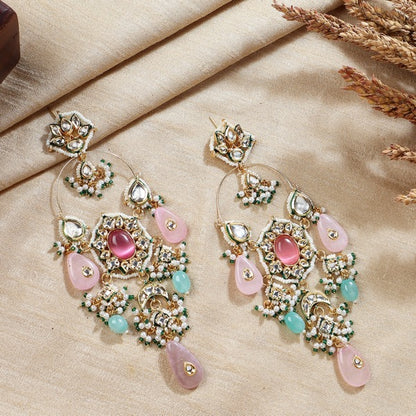 Shazia Chand Baali in Mint and Pink