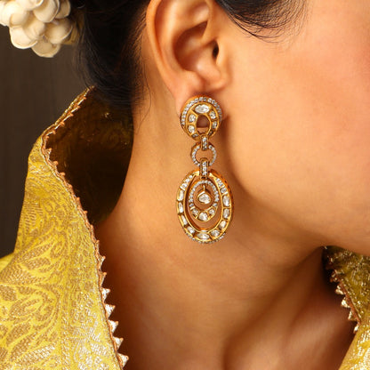 Shanaya Moissanite Polki Earrings