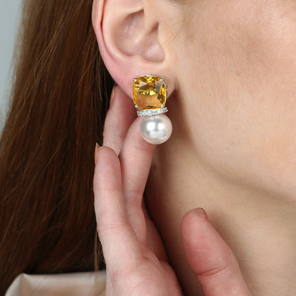 Yellow and Pearl Studs