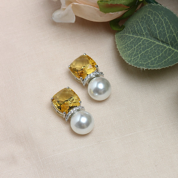 Yellow and Pearl Studs