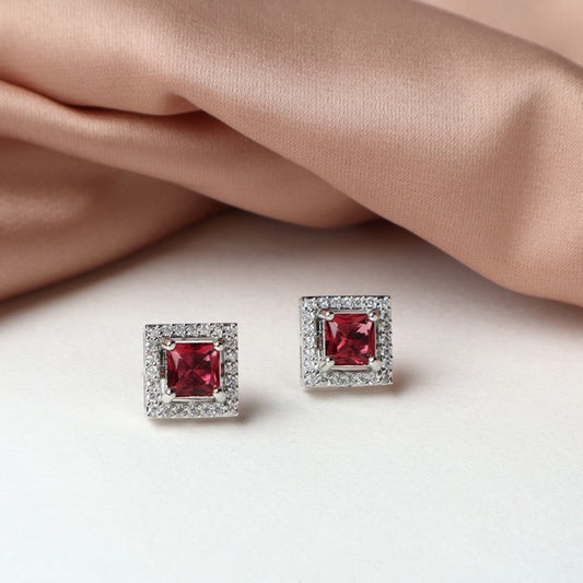 Single Stud in Square Ruby