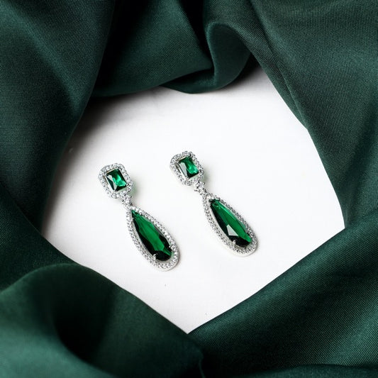 Ella Earrings in Emerald