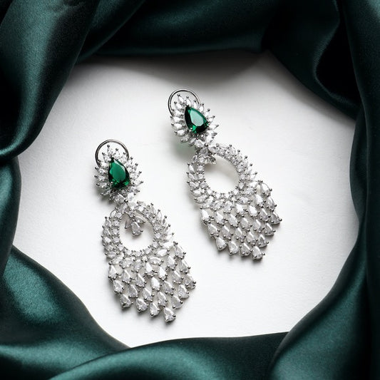 Sophia Earrings in Emerald