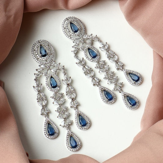 Alison Tassle Earrings in Sapphire