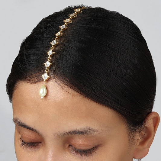 Vriddhi Kundan Pearl Tikka