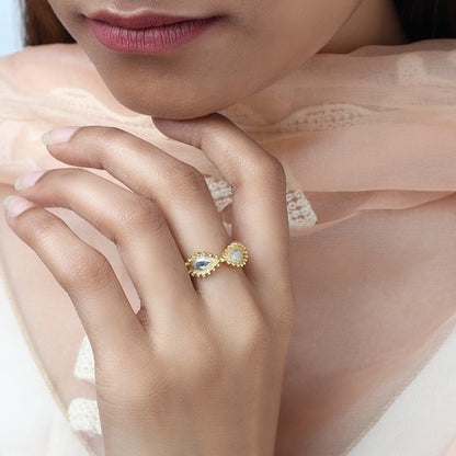 Criss Cross Ring in Gold