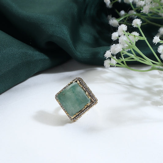 Vamika Mint Ring in Square