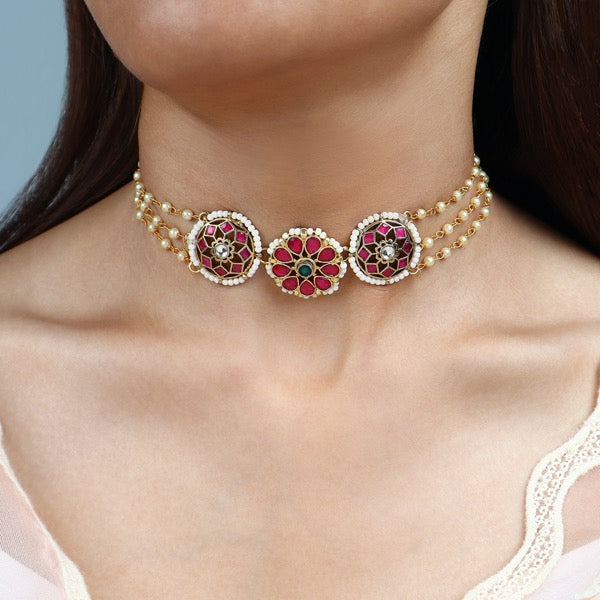 Zohra Pachi Ruby Choker