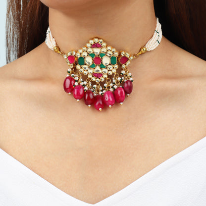 Navya Kundan Choker in Ruby