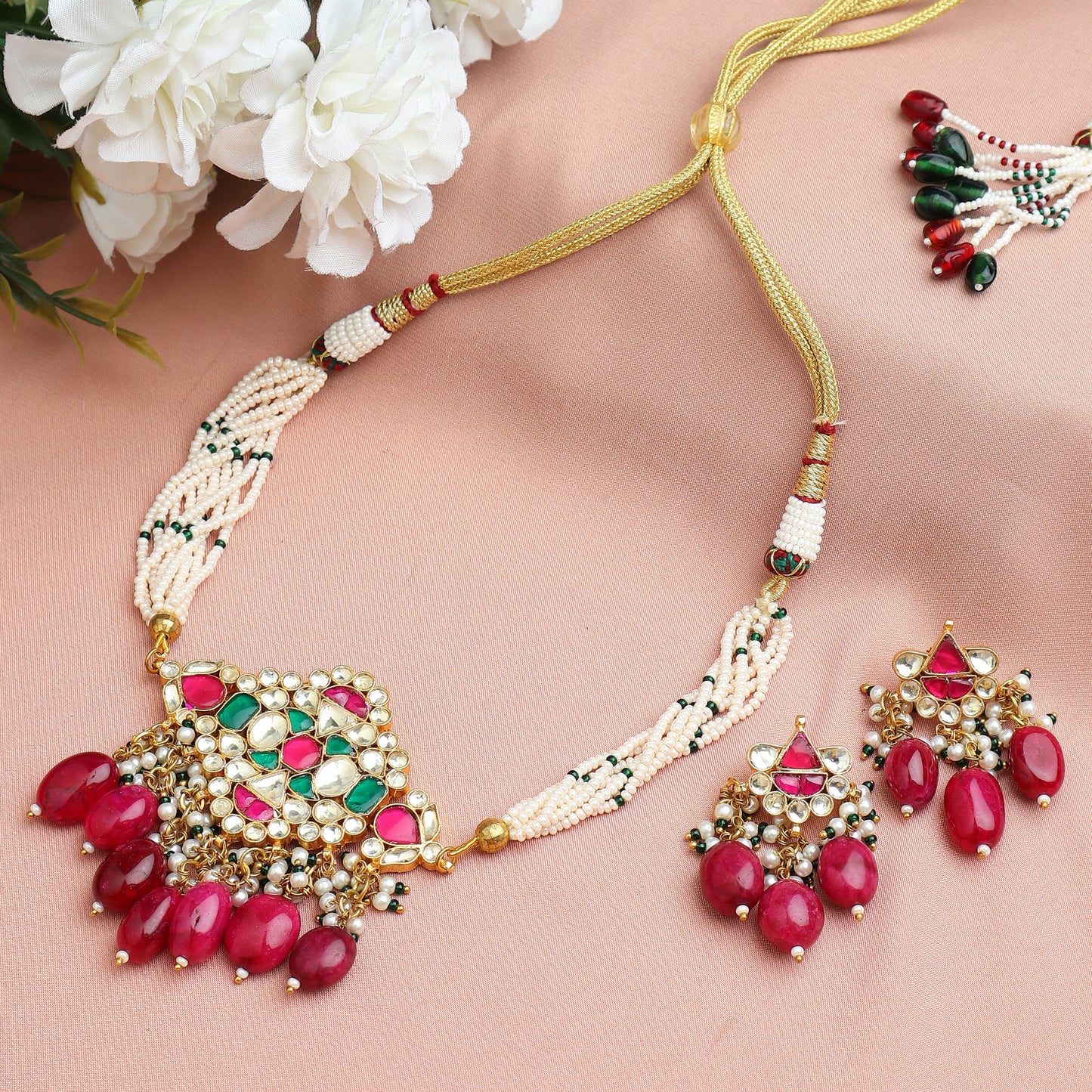 Navya Kundan Choker in Ruby