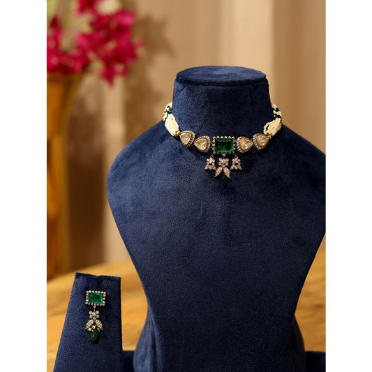 Myra Polki Emerald Choker
