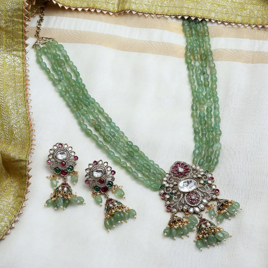Amoli Polki Mint Onyx Haar