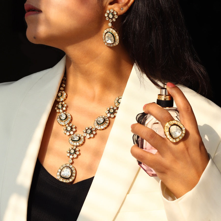 Aish Moissanite Polki Necklace