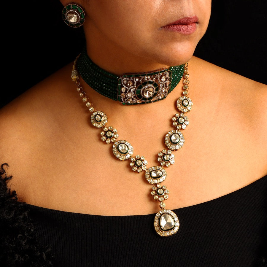 Aish Moissanite Polki Necklace