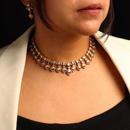 Saira Moissanite Polki Necklace