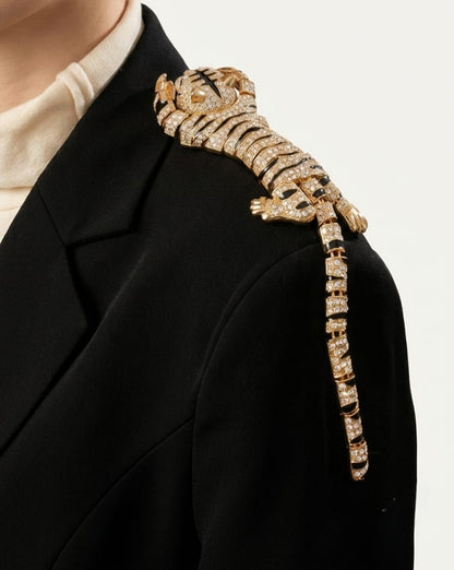 Imperial Tiger Shoulder Brooch