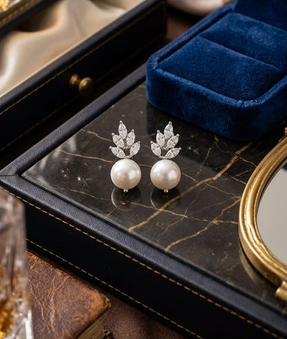 Kasturi Pearl Stud Earrings