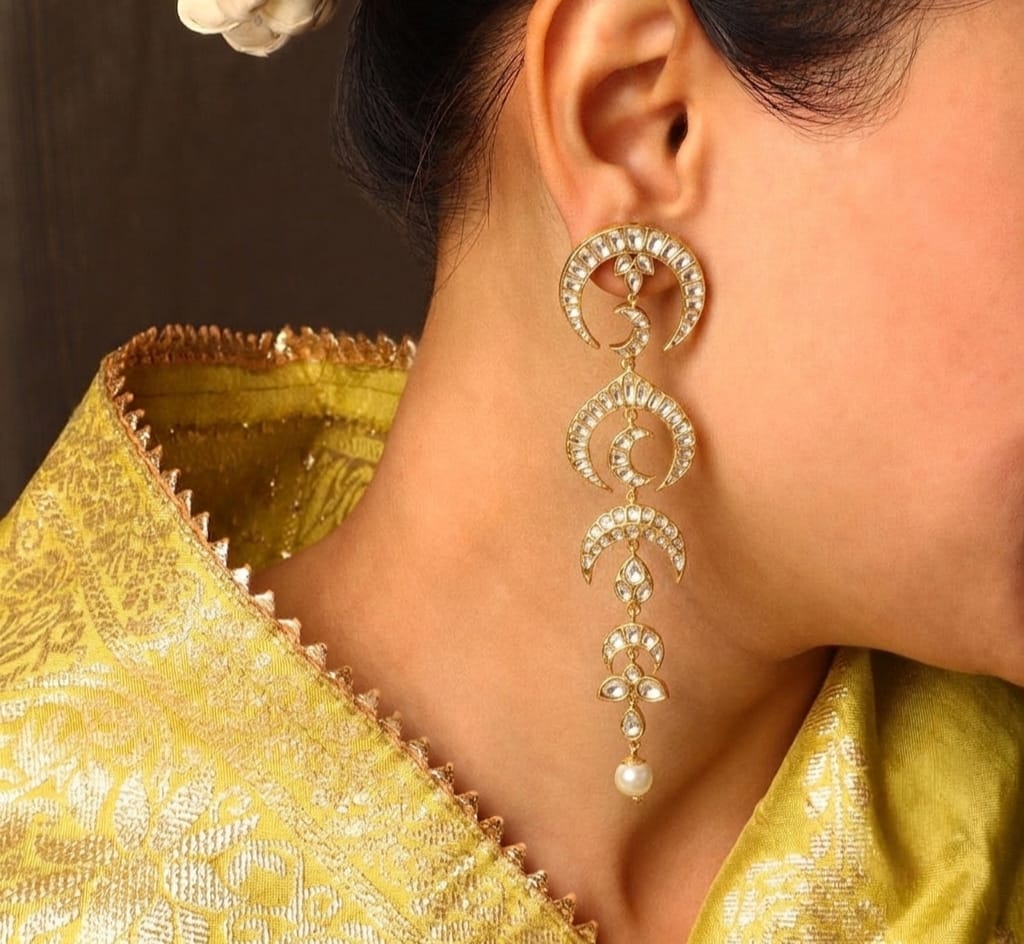 Chandrani  Multi Tier  Long Earrings