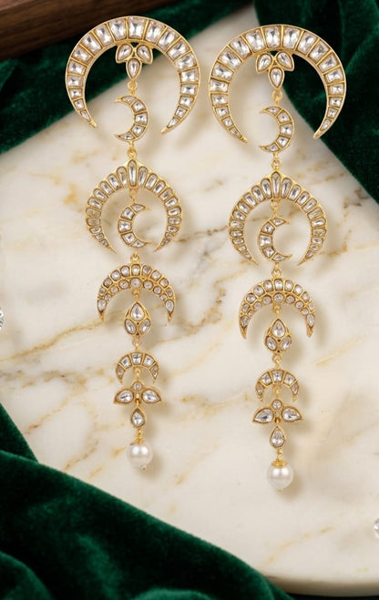 Chandrani  Multi Tier  Long Earrings