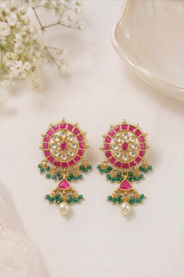 Pink Chandelier Earrings