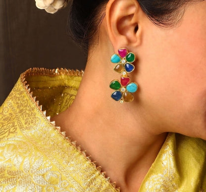 Navratna Drop Earrings
