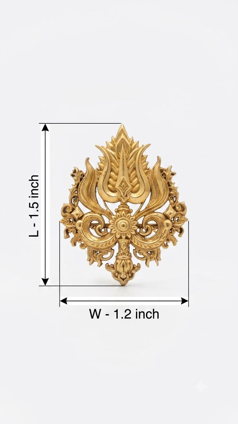 Trishul Gold tone Brooch