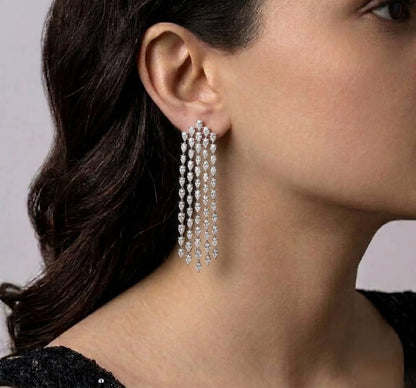 Jhalmal AD Chandelier Earrings