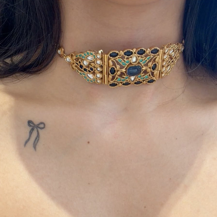 Antique Sapphire neck set