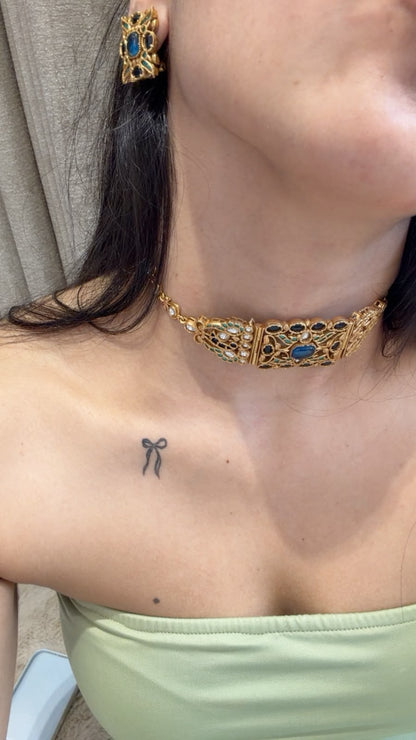 Antique Sapphire neck set