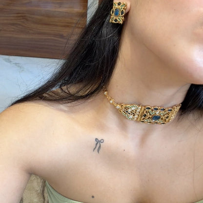 Antique Sapphire neck set