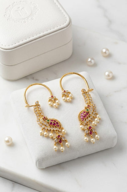 Traditional Peacock-Cuff earring