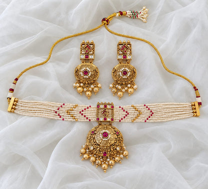 Mohini Moti Nakshi Choker Set