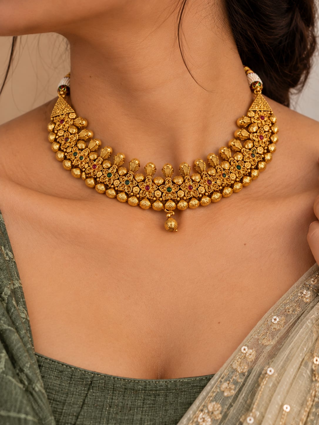 Kanak Kusum Temple Choker