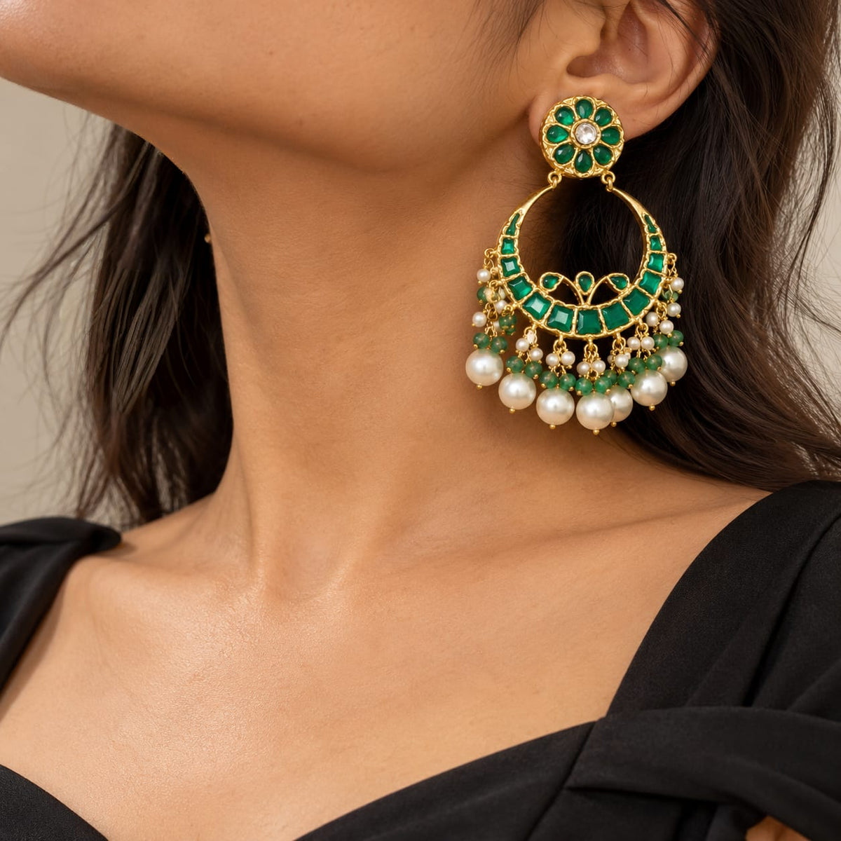 Vasundhara Chandbali Earrings