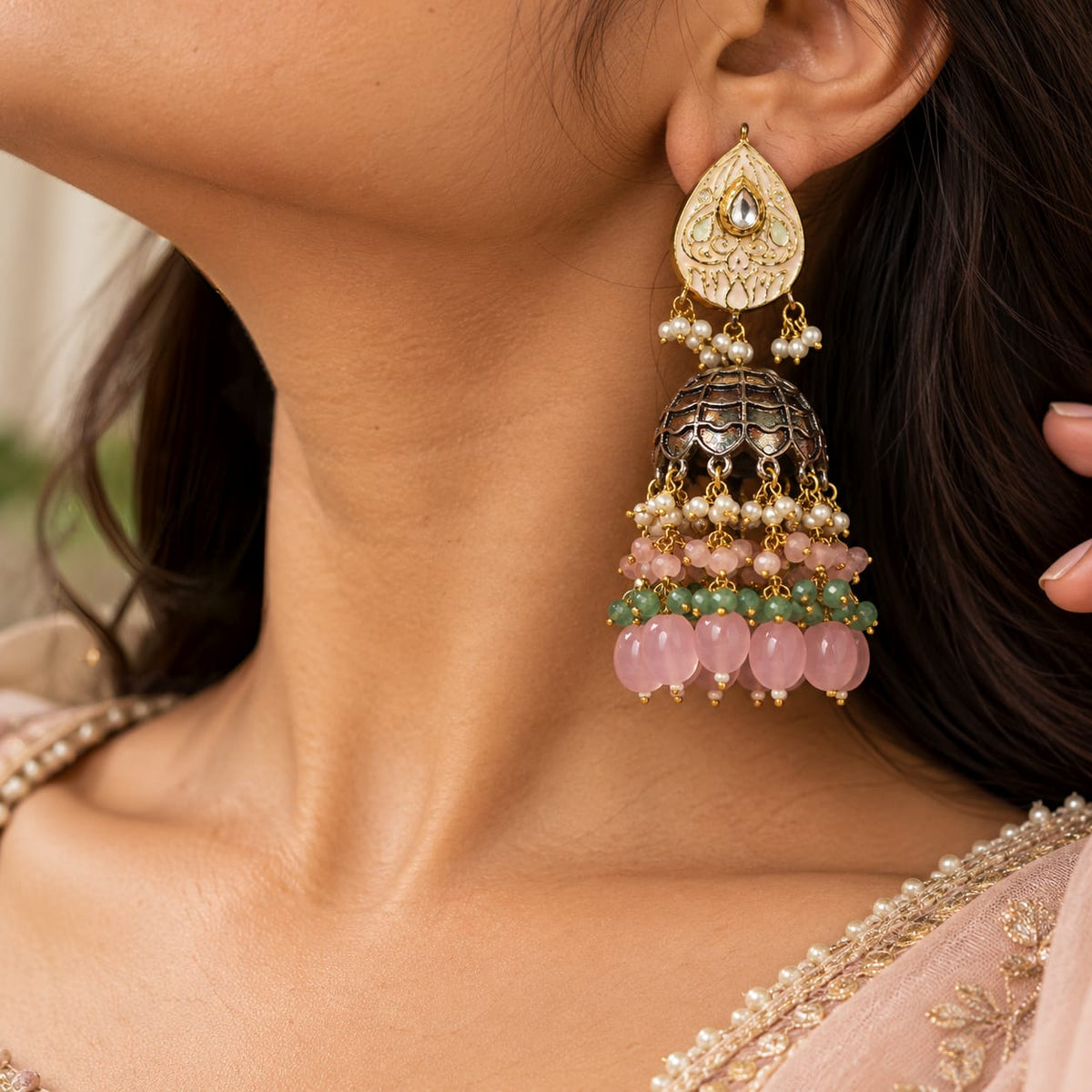 Yamini  Multi-Tier Jhumka
