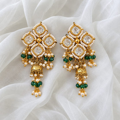 Manjari Cluster Kundan Earrings
