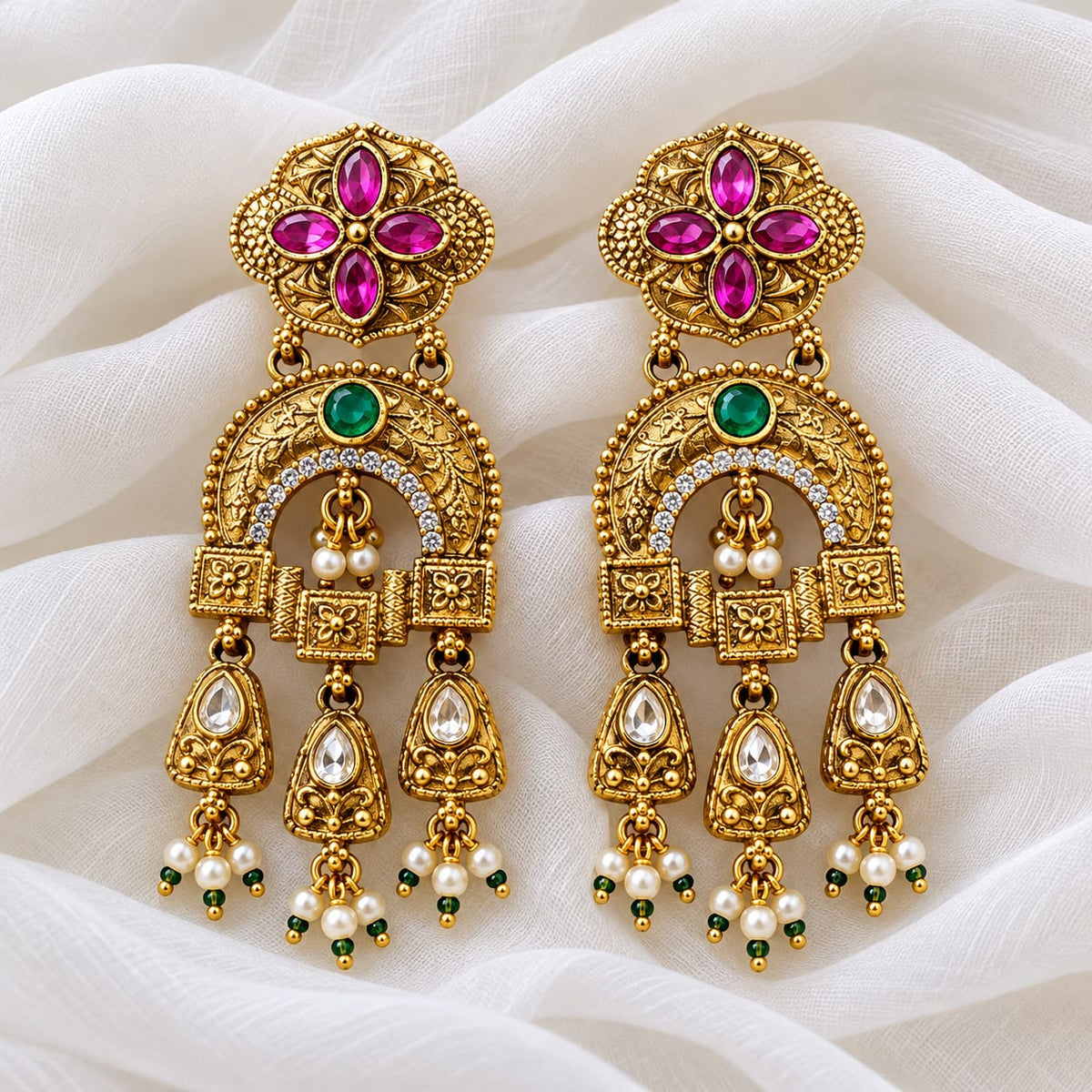 Triveni Temple Earrings