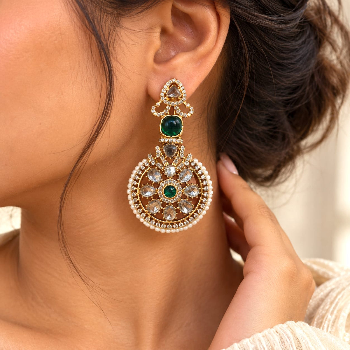 Surabhi  Kundan Earrings