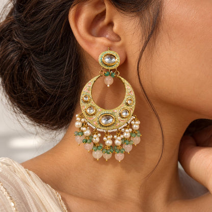 Mehrunissa Chandbali Kundan Earrings