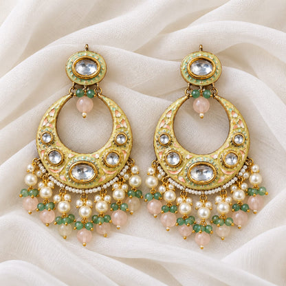 Mehrunissa Chandbali Kundan Earrings