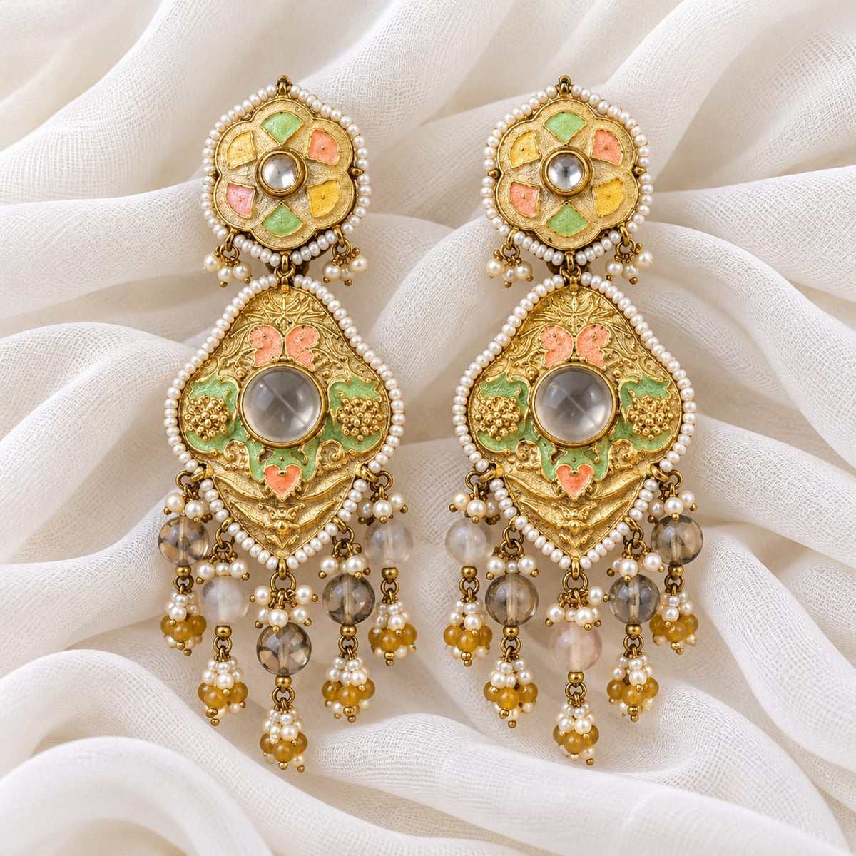 Gulnaz Statement Dangler Earrings