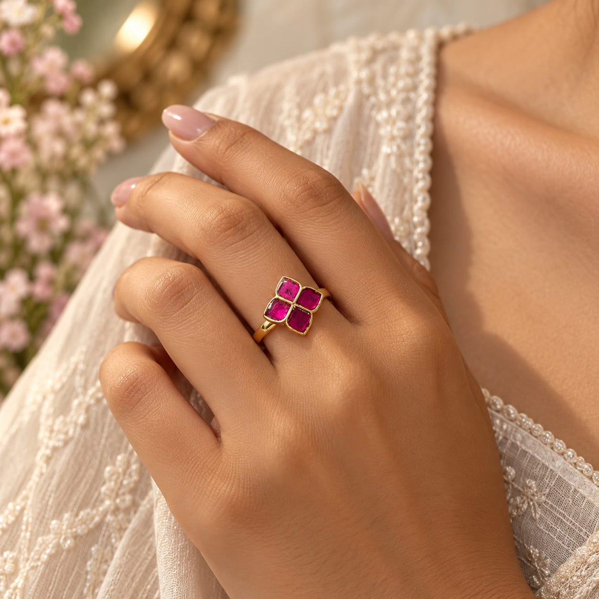 Chaarpatti Clover Ring